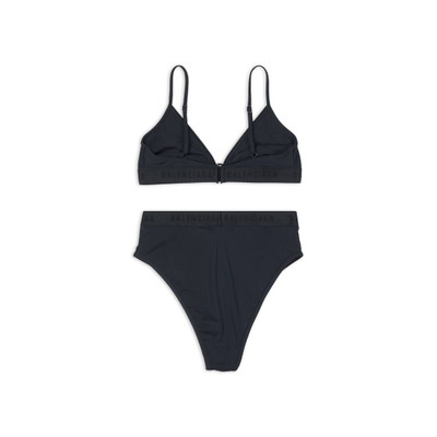 BALENCIAGA Women's Sporty Bikini Set  in Black outlook
