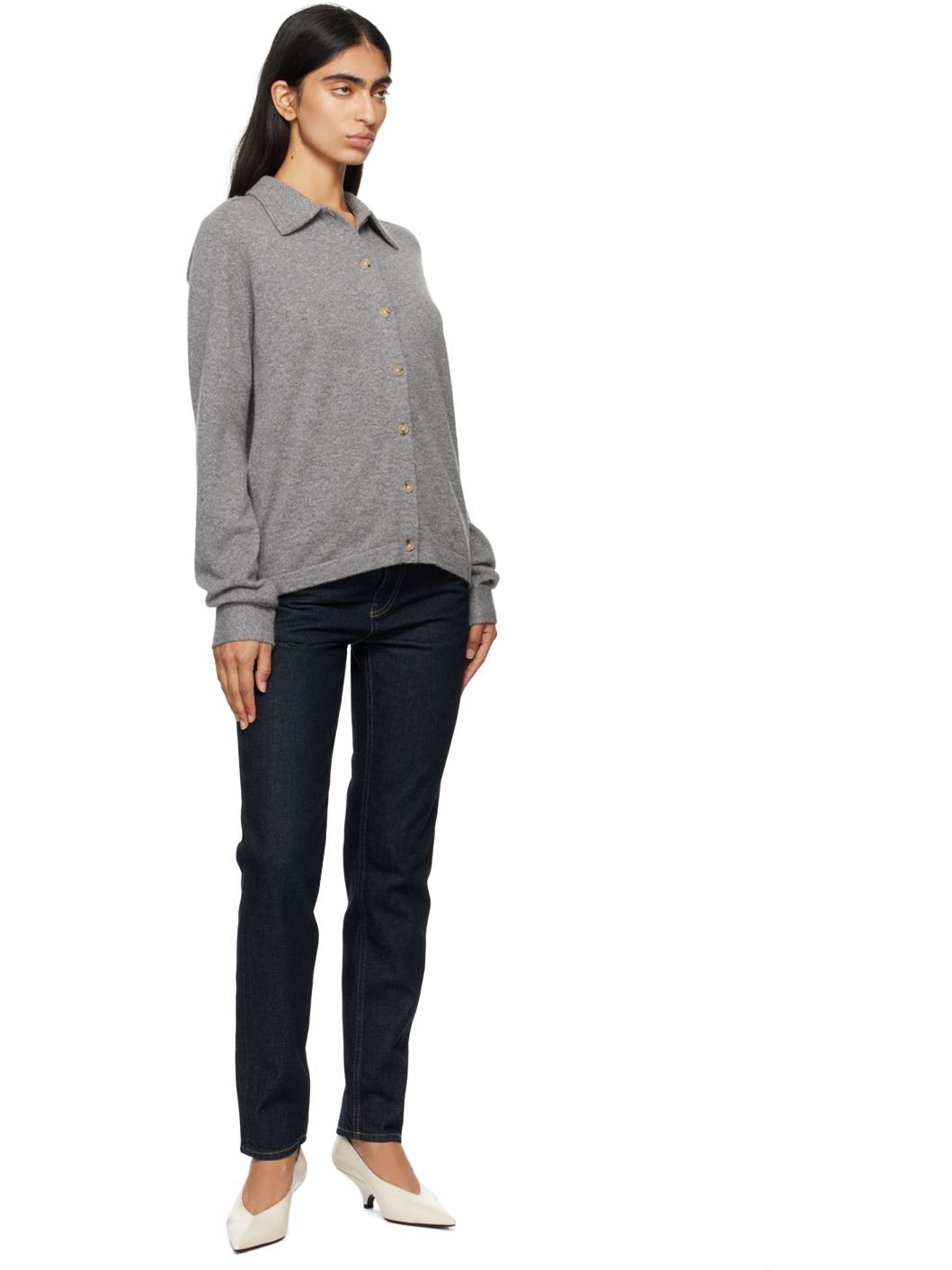 Blue Low Taper Jeans - 4