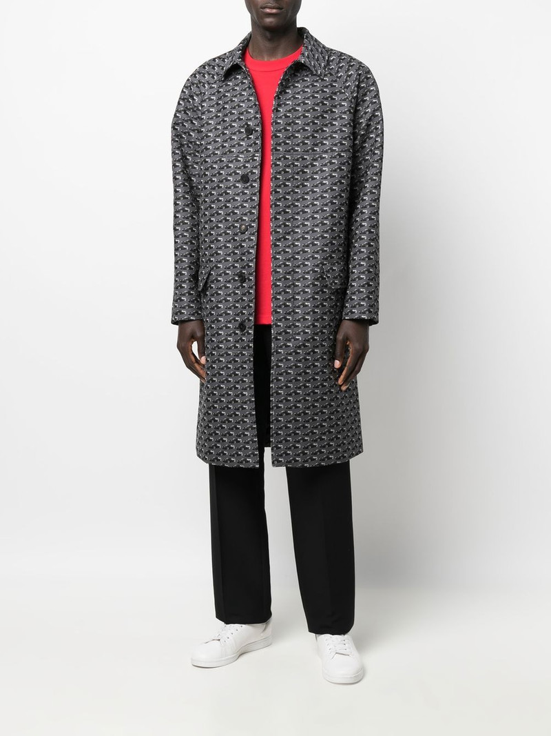 Ferrari graphic-print single-breasted coat outlook