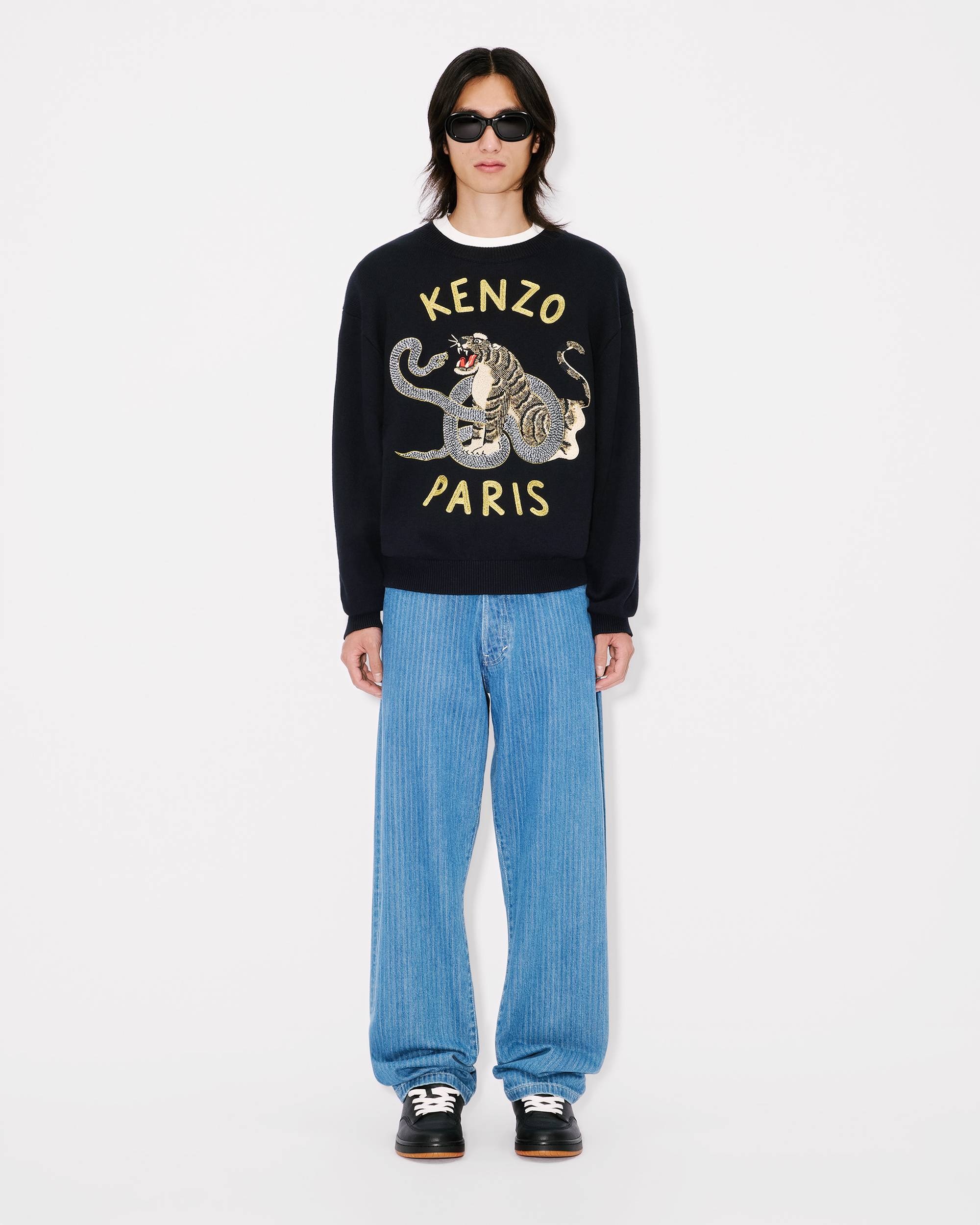 'Lunar New Year' genderless embroidered jumper in wool and cotton - 9