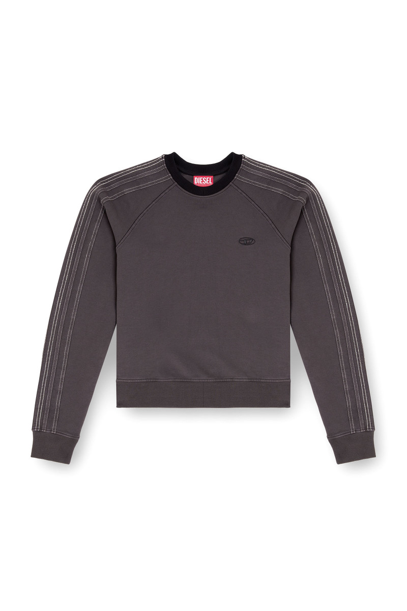 SWEATSHIRT WITH BANDS AND OVAL D EMBROIDERY 1