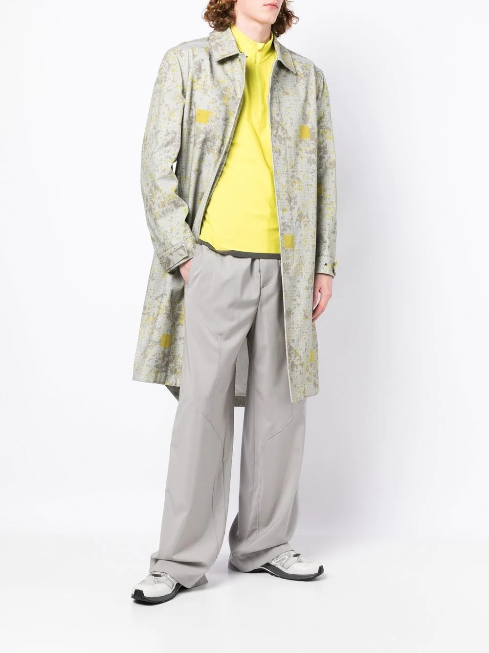 pixel-print overcoat - 2