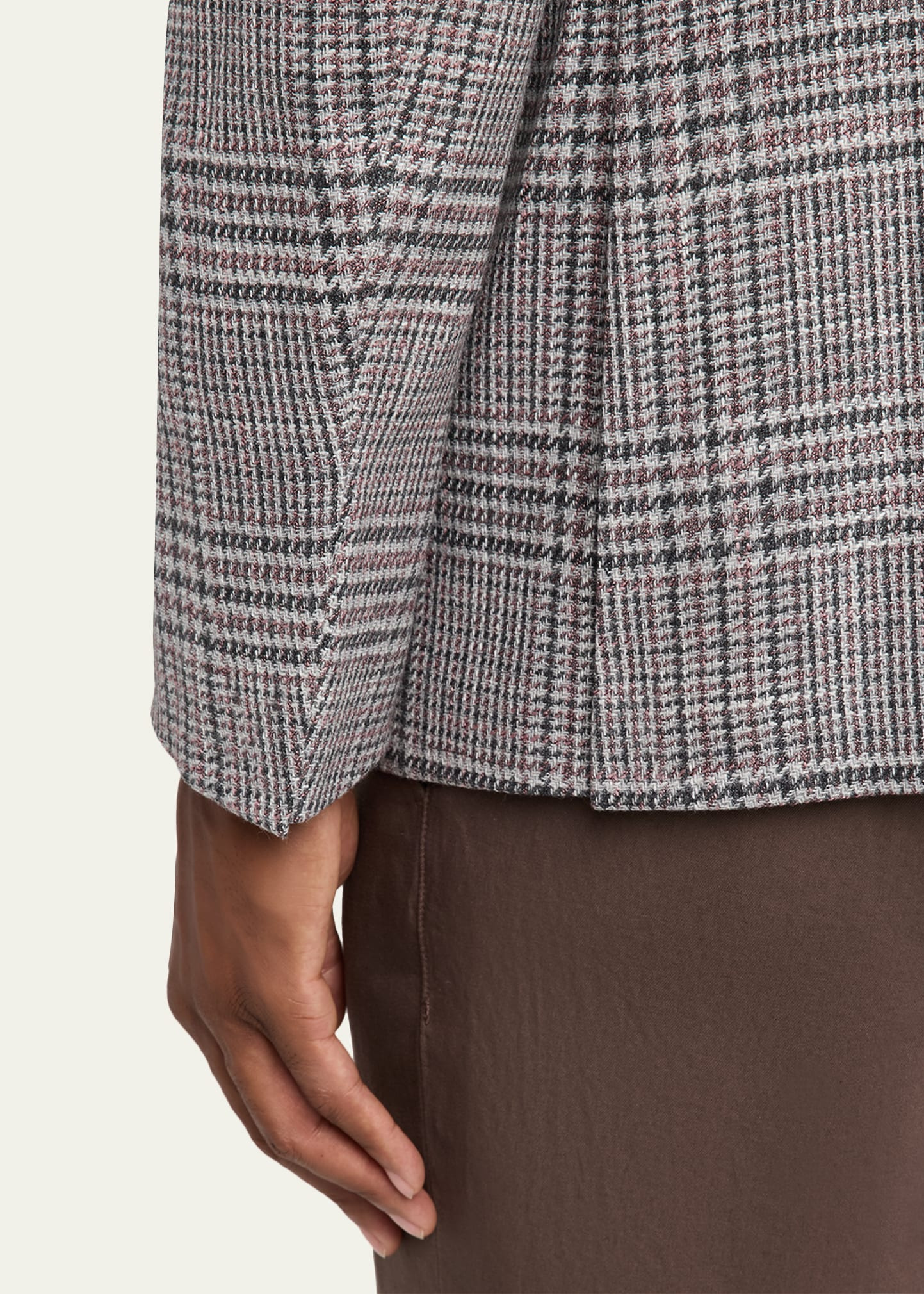 Men's Glen Plaid Winter Crossover Single-Breasted Sport Coat - 8
