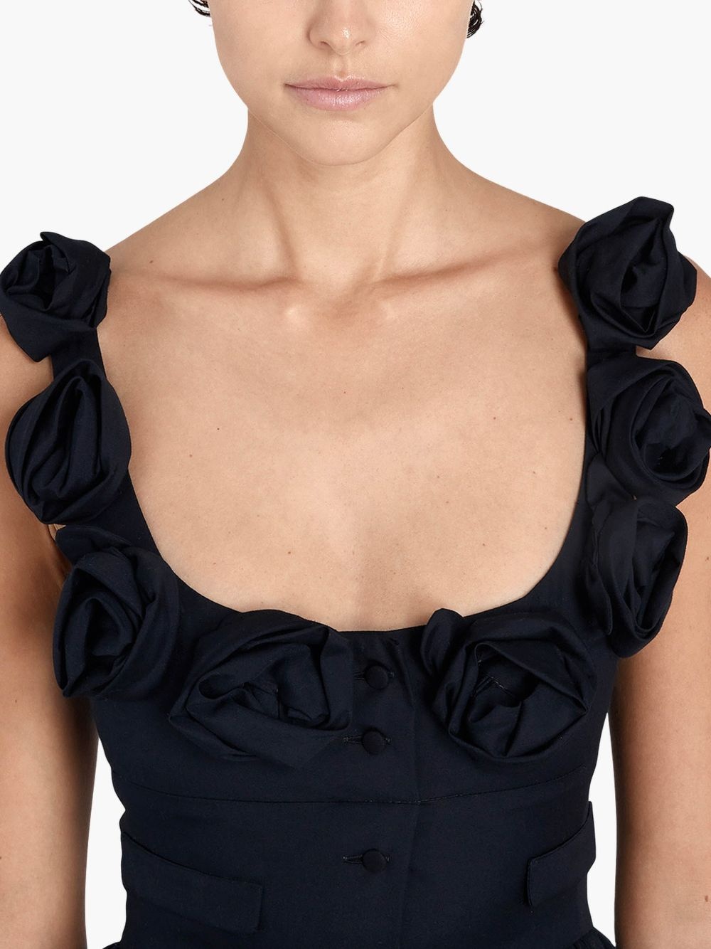 floral-appliqué dress - 6