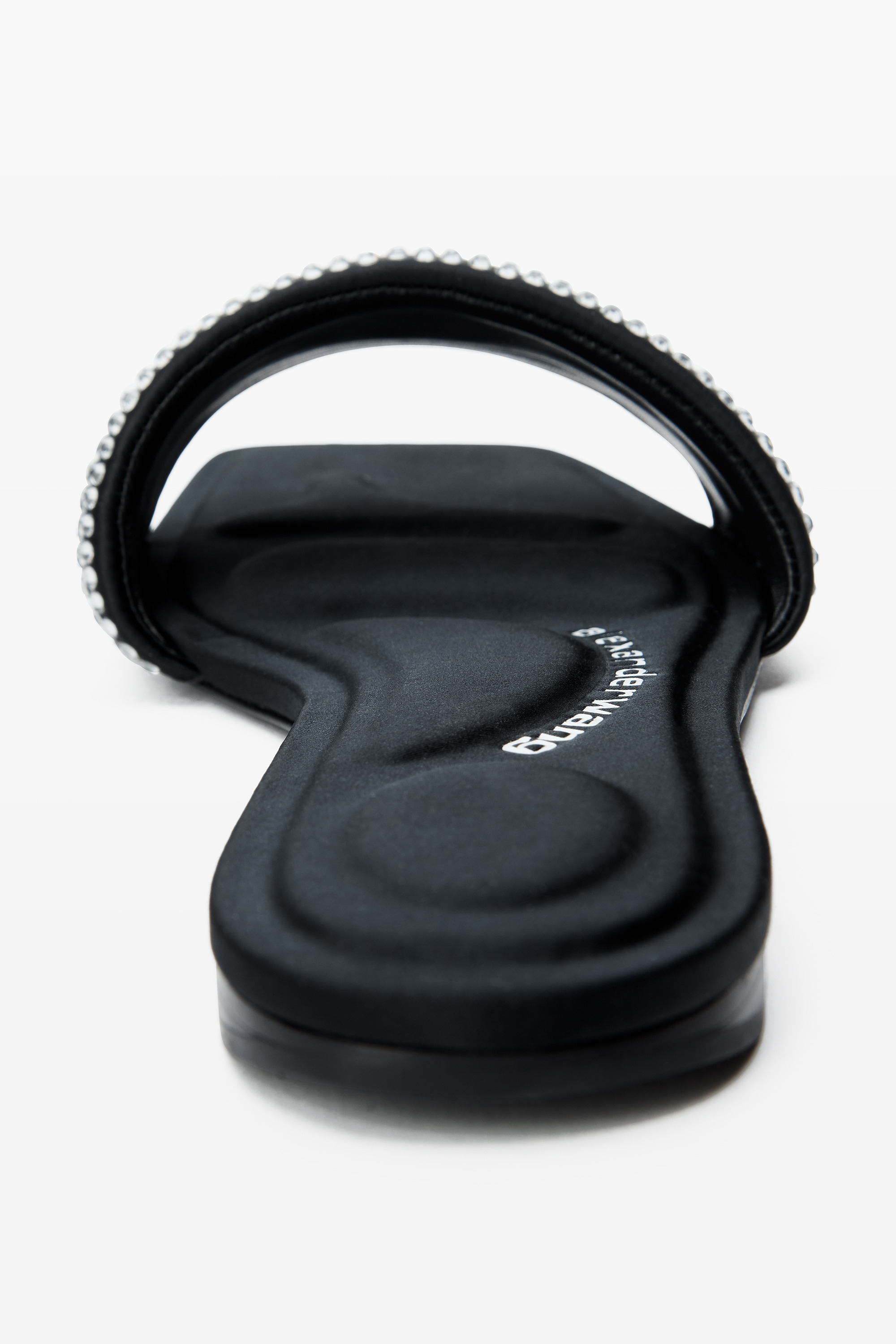 black satin & crystal hotfix vy sandals - 3