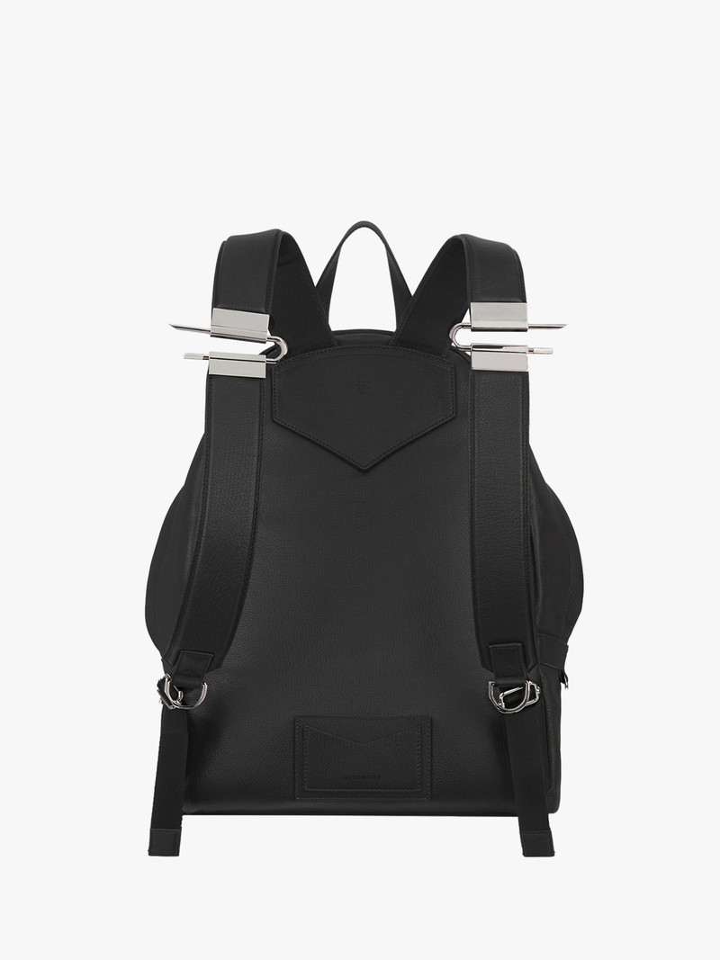 DOUBLE U BACKPACK IN GRAINED LEATHER 4