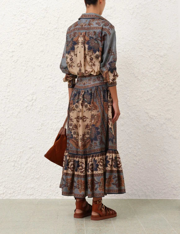 Ascension Tiered Midi Skirt - 4