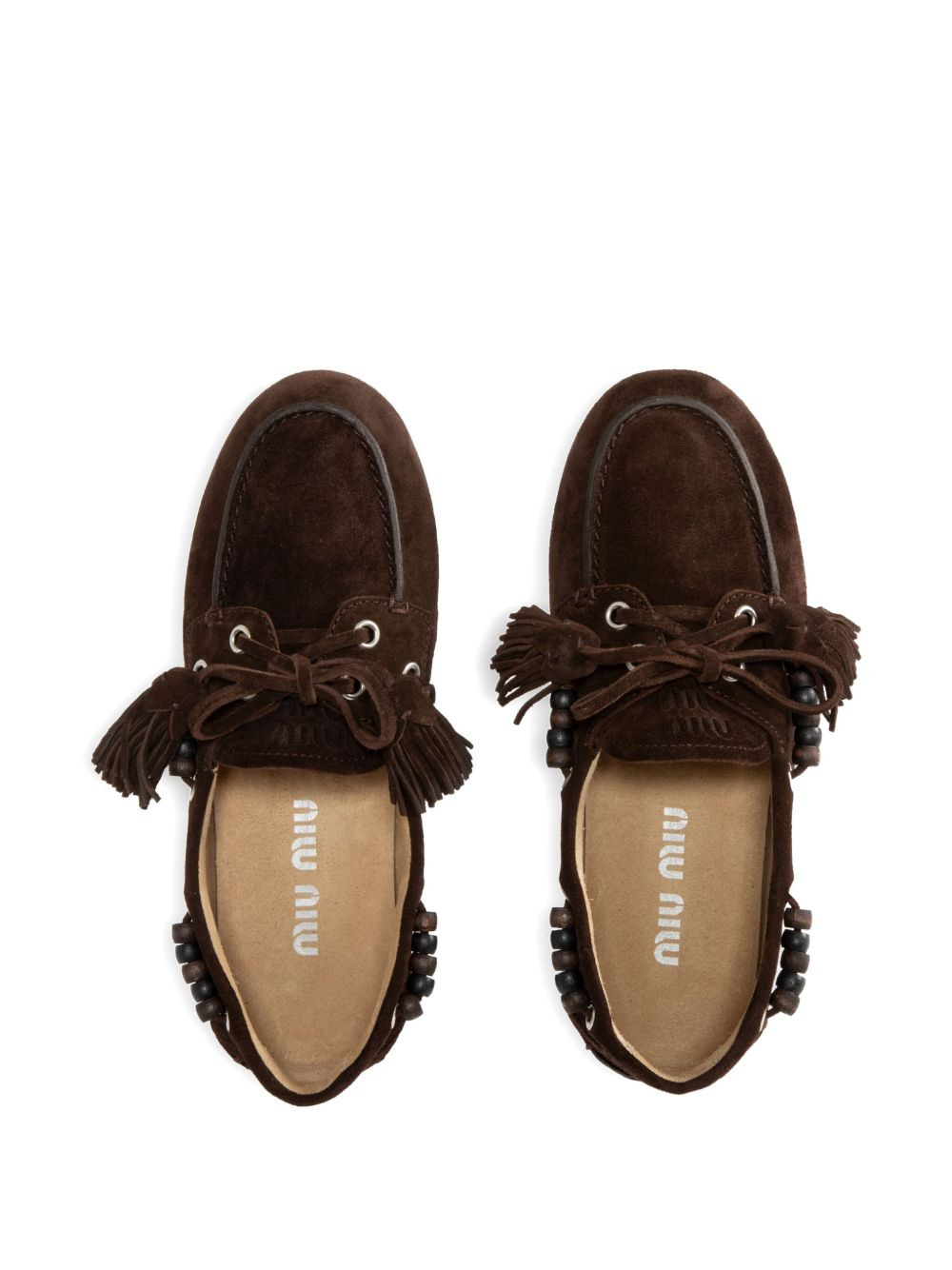 beaded tassel loafers - 3