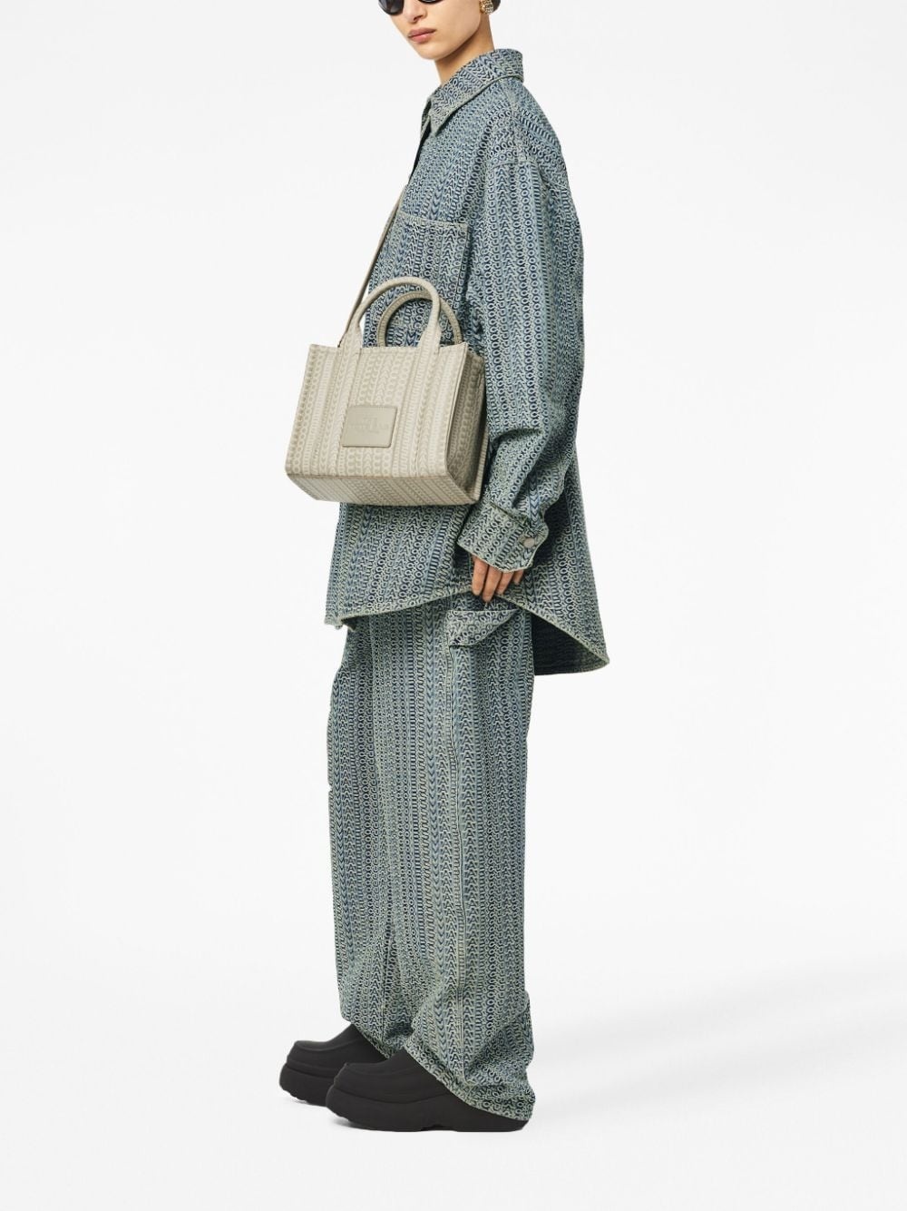 small The Monogram Leather Tote bag - 3