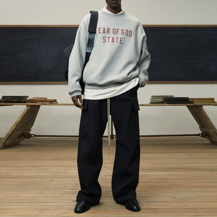 Fear of God Essentials Fleece Crewneck 'Dark Heather' 192BT246261F - 3