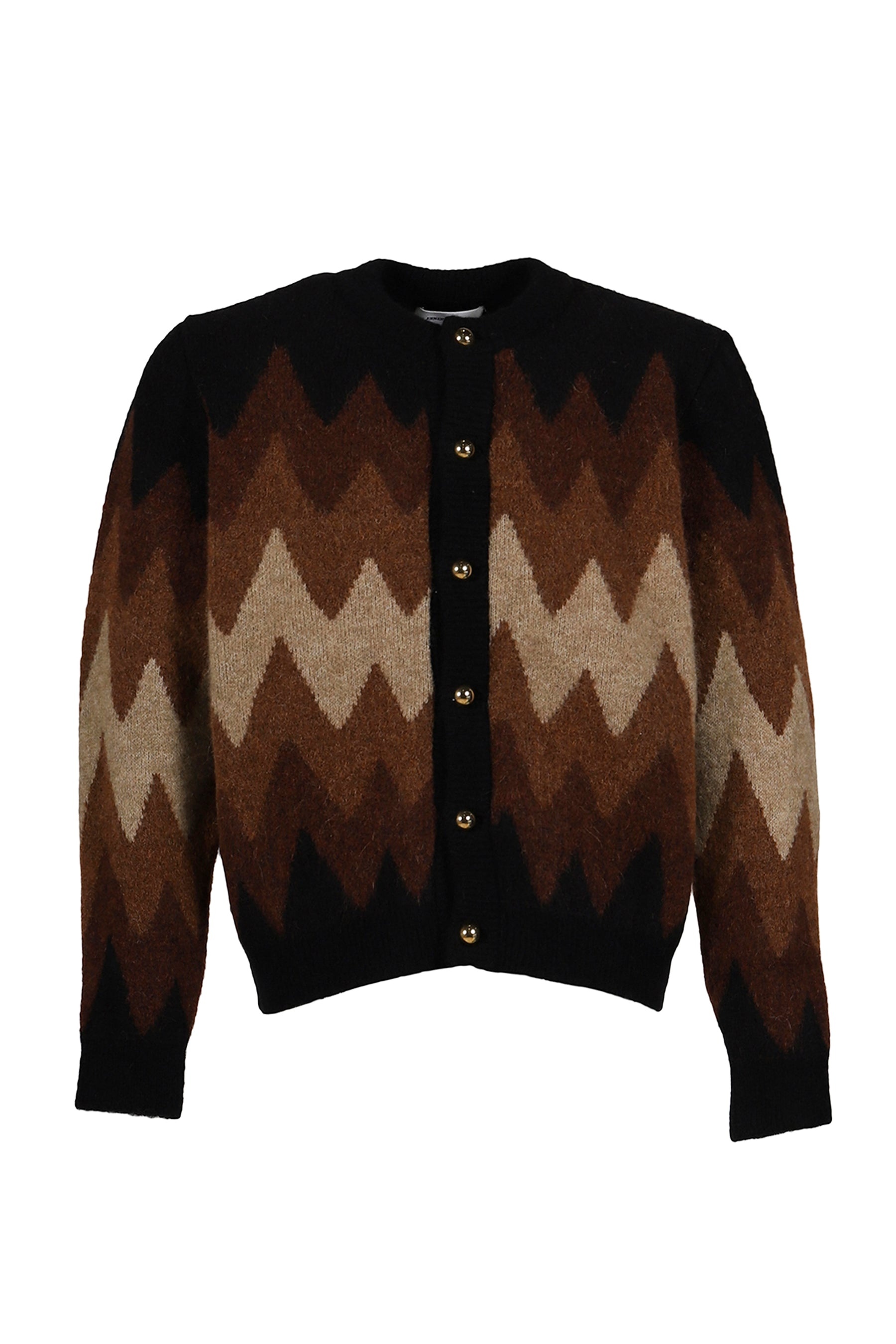 DEGRADE JACQUARD CARDIGAN / BRW BEI - 5