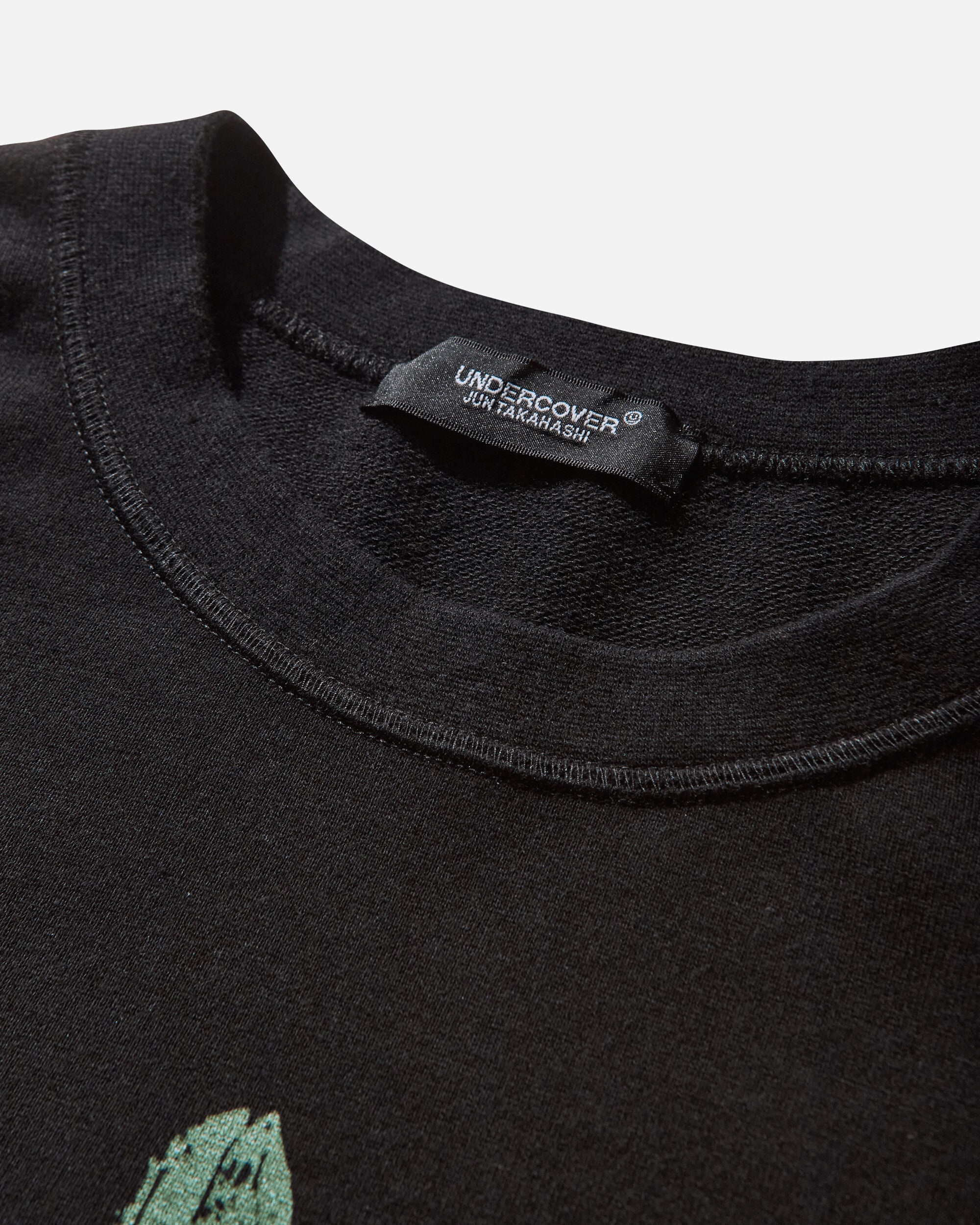 Women's Cropped Crewneck Sweatshirt Black - 3