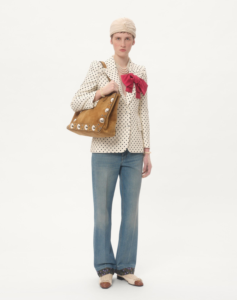 VALENTINO GARAVANI MEDIUM NELLCÔTE SUEDE SHOPPING BAG 7