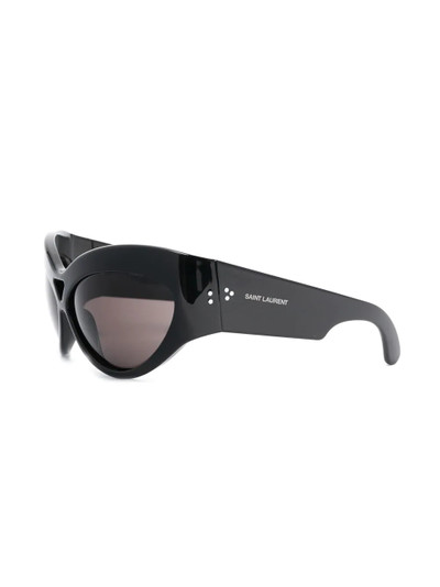 SAINT LAURENT curved cat-eye sunglasses outlook