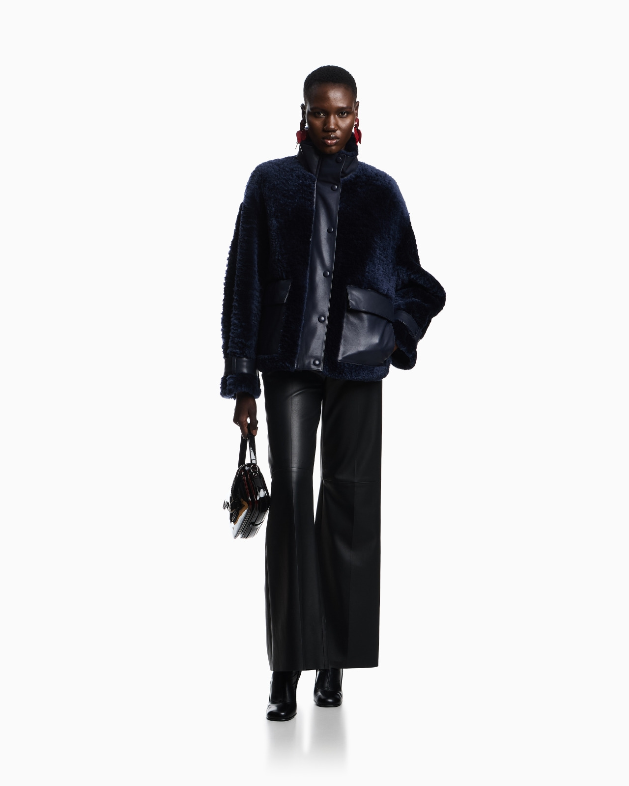GLOVE-QUALITY LAMBSKIN NAPPA LEATHER PALAZZO TROUSERS - 2