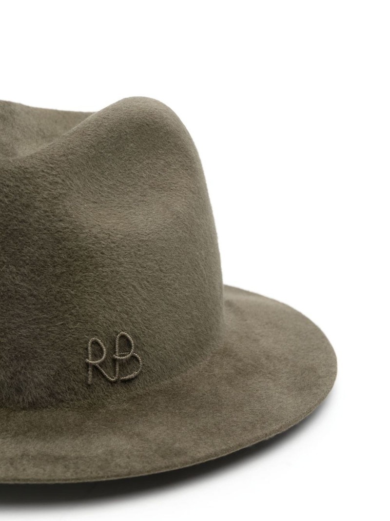 RUSLAN BAGINSKIY logo-embroidered fedora hat outlook