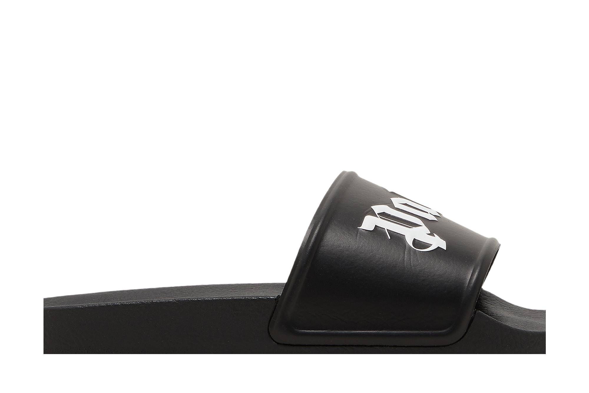 Palm Angels Wmns Pool Slider 'Black White' - 2