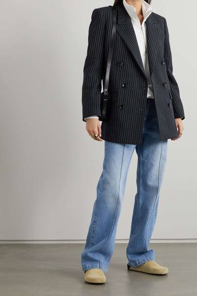 Isabel Marant Nevim double-breasted pinstriped crepe blazer outlook