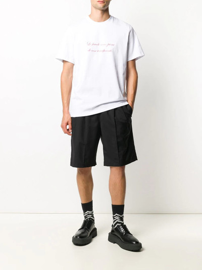 MSGM slogan print cotton T-shirt outlook