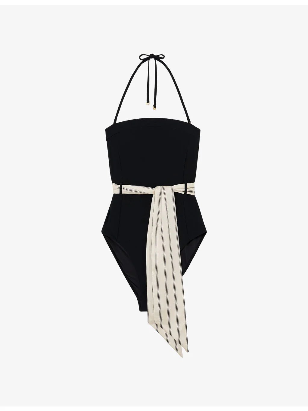 Etienne Bandeau Scarf-Belt Halterneck Swimsuit - 1