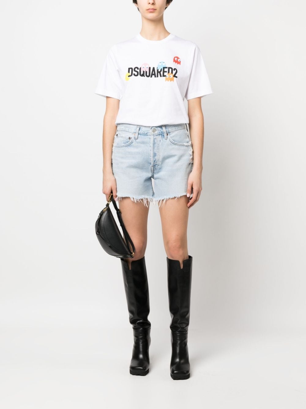 Dsquared2 T-shirt Bianco Donna con logo - 4