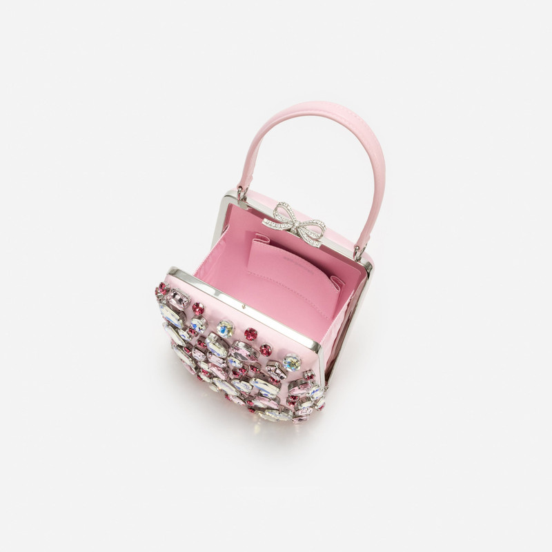 self-portrait Pink Multi Crystal Mini Bow Bag outlook