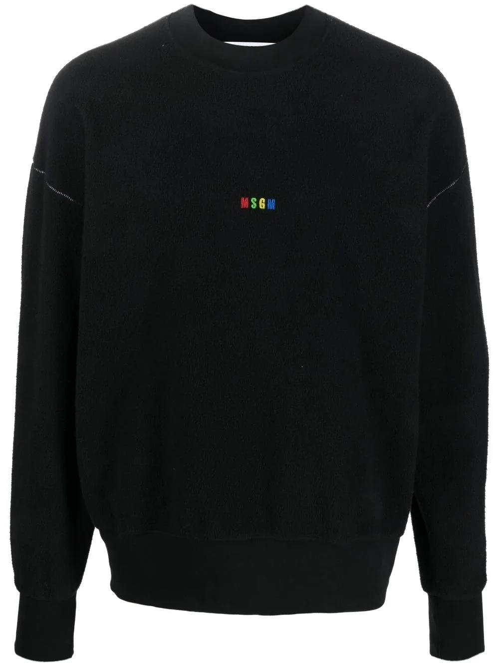 logo-embroidered fleece sweatshirt - 1