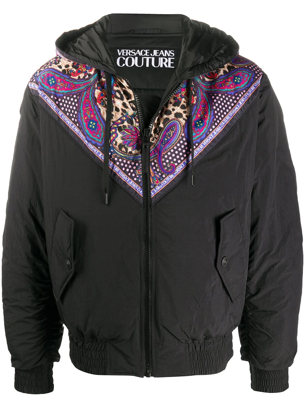 paisley print hooded jacket - 1