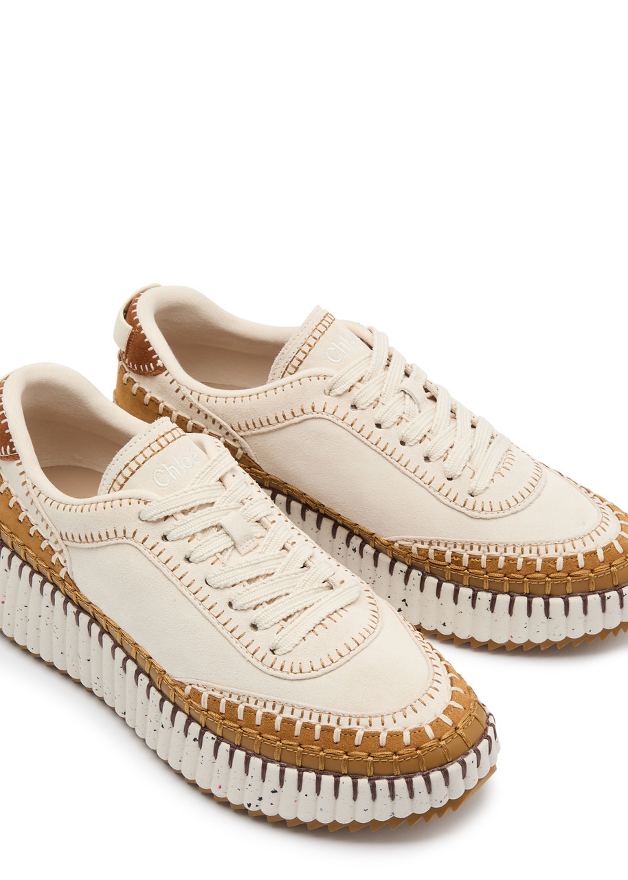 Chloe Nama Panelled Suede Sneakers - 3
