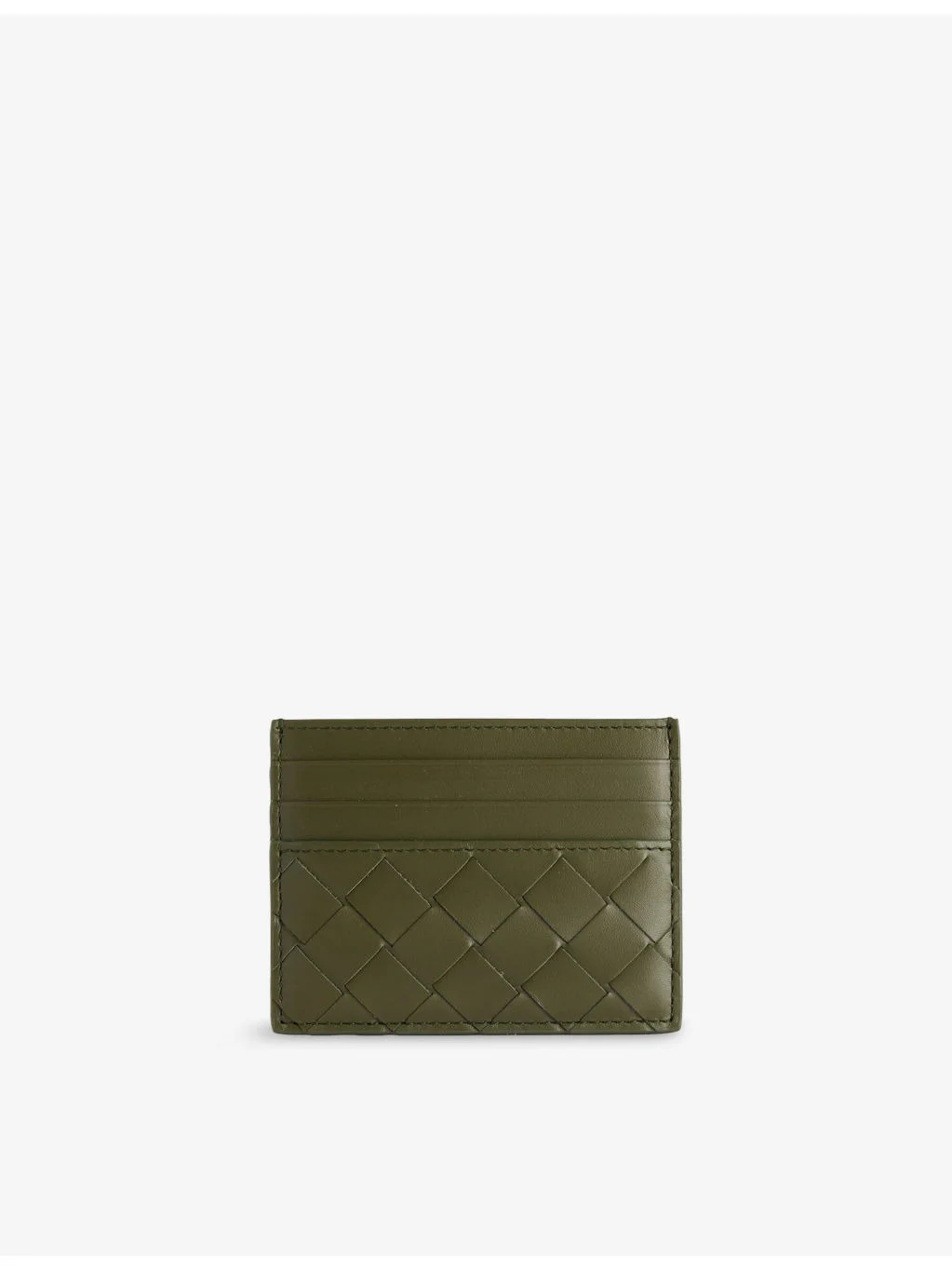 Intrecciato Leather Card Holder - 1