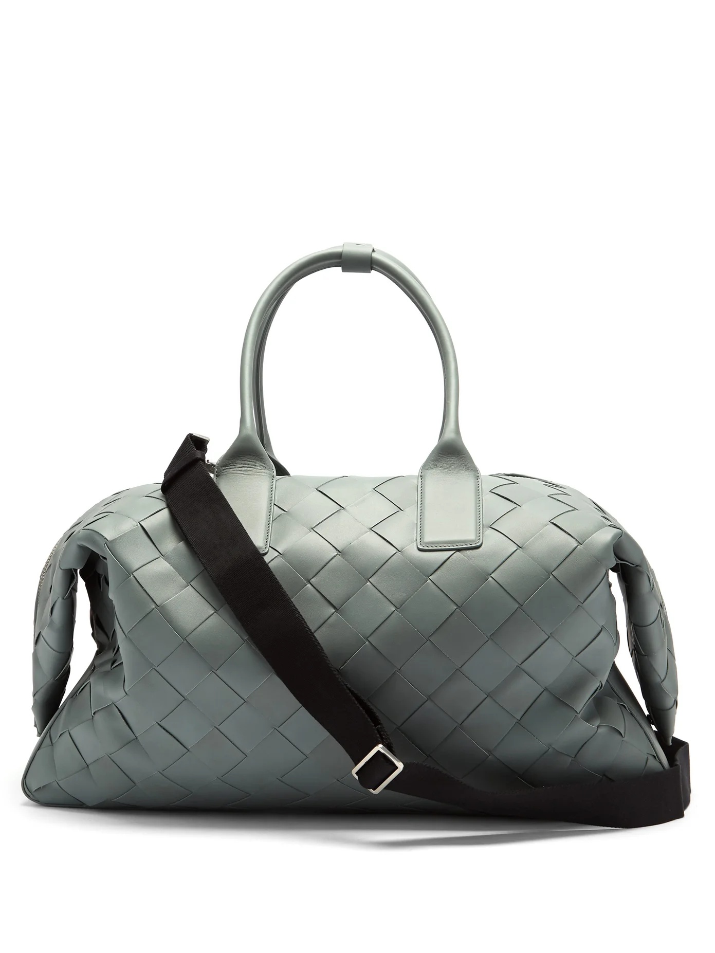 Intrecciato-leather holdall bag - 1