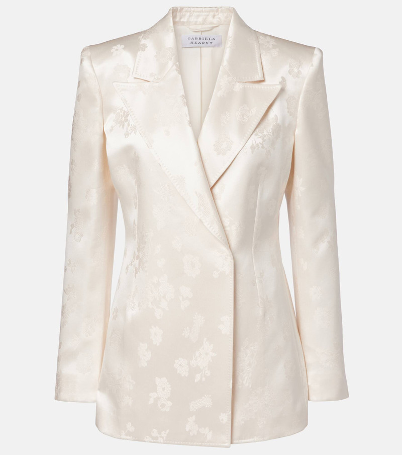 Aleah embroidered silk blazer 1