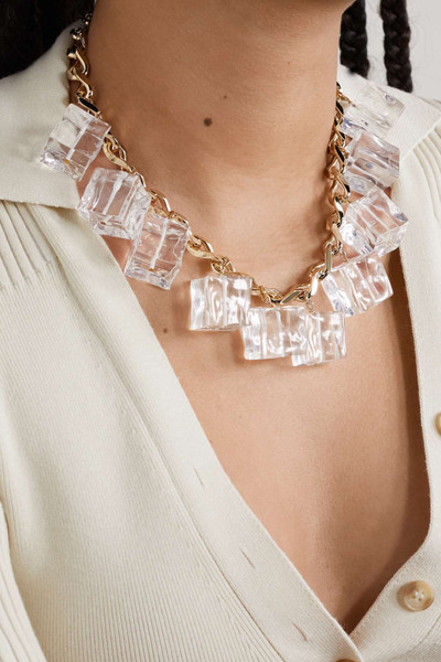 JACQUEMUS La Gourmette Glaçons gold-tone and resin necklace outlook