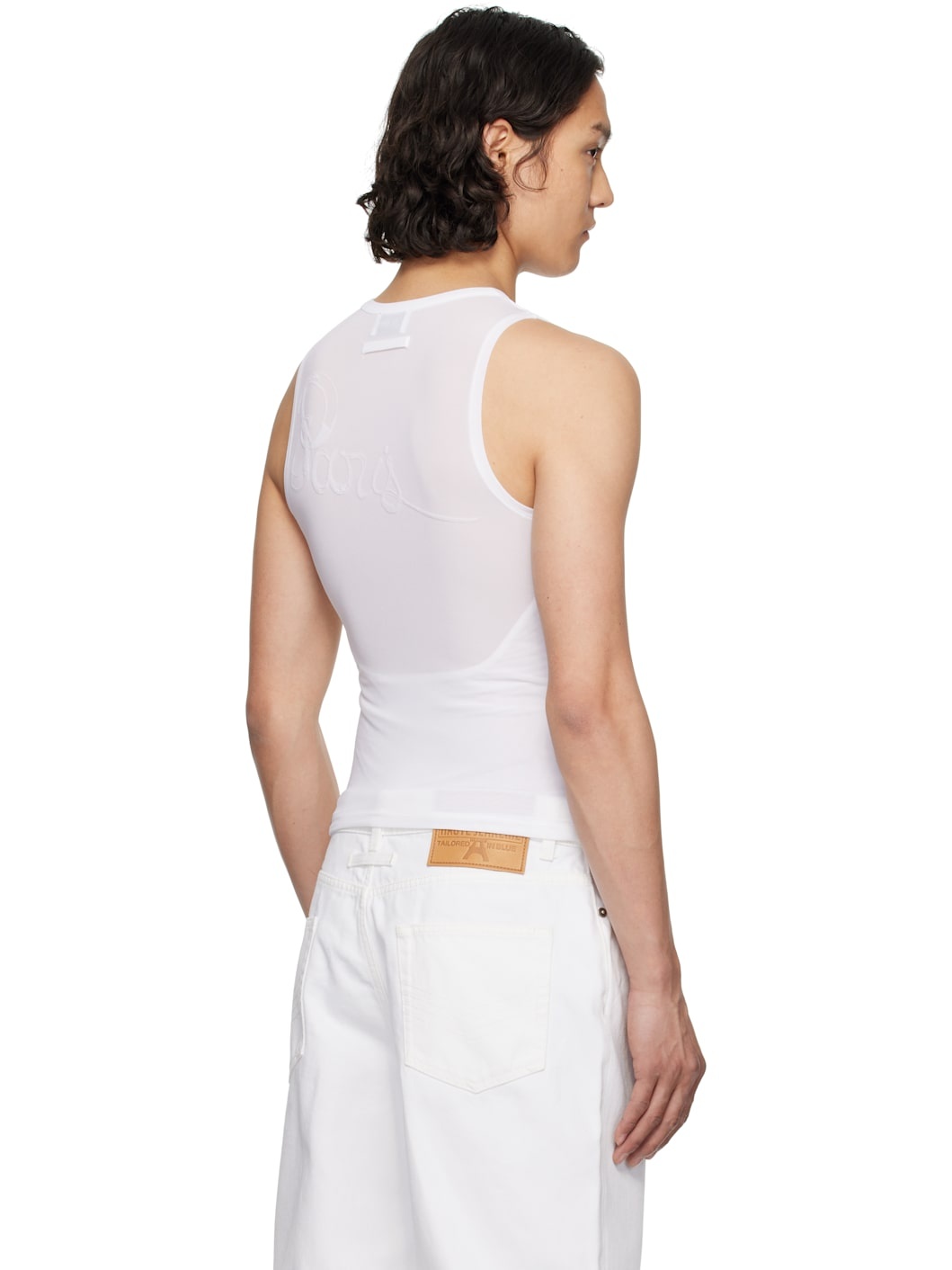 White Flock Tattoo Tank Top - 3