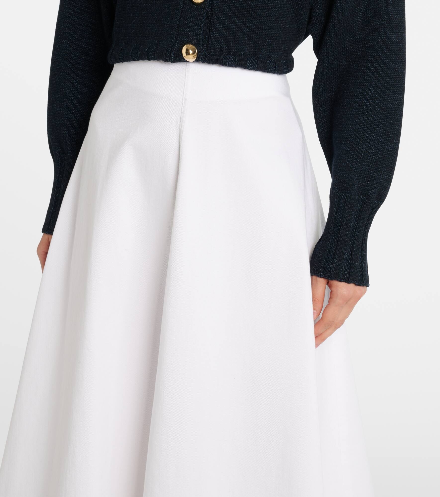 Varda cotton-blend midi skirt - 4