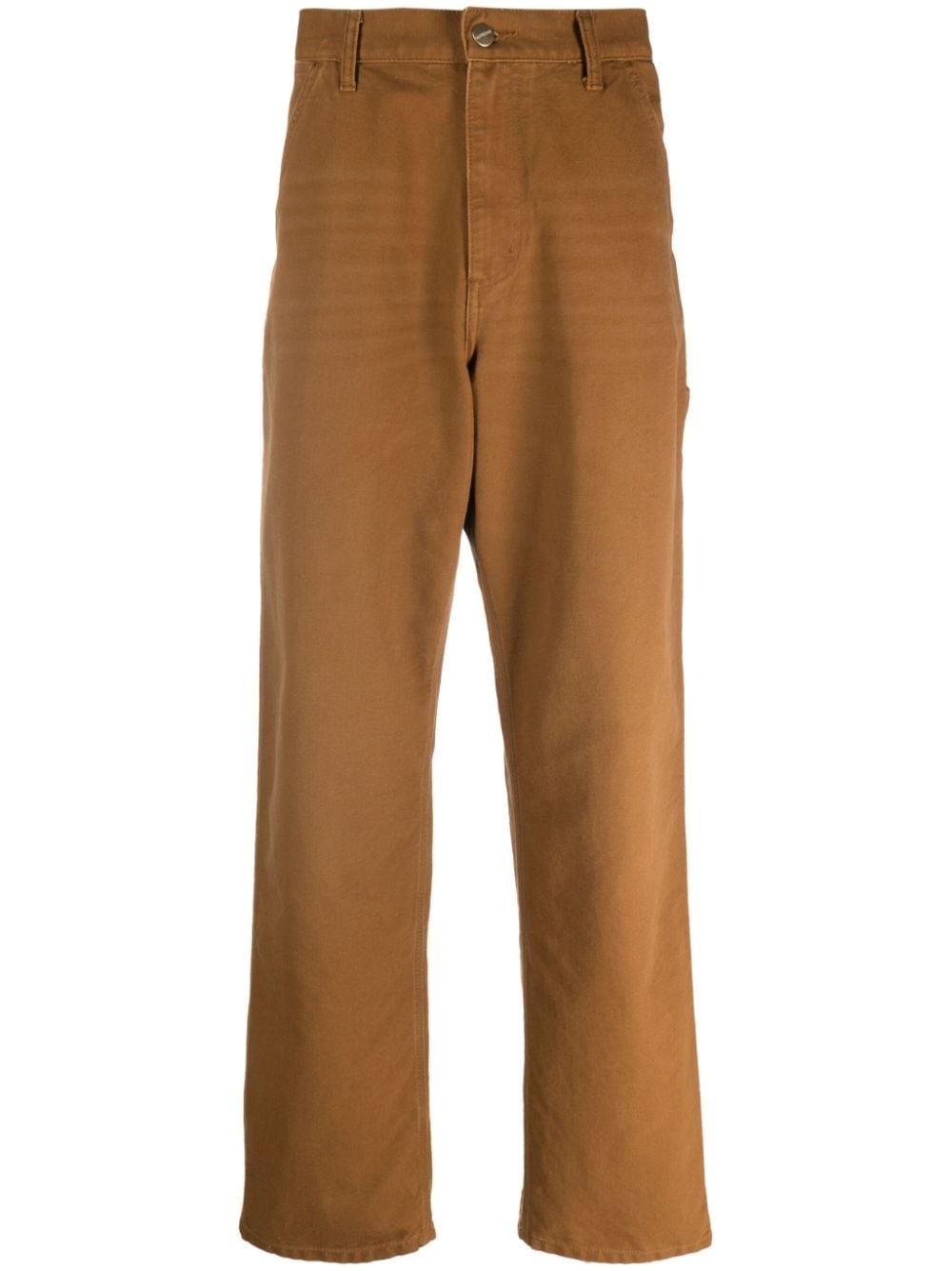 straight-leg organic-cotton trousers - 1