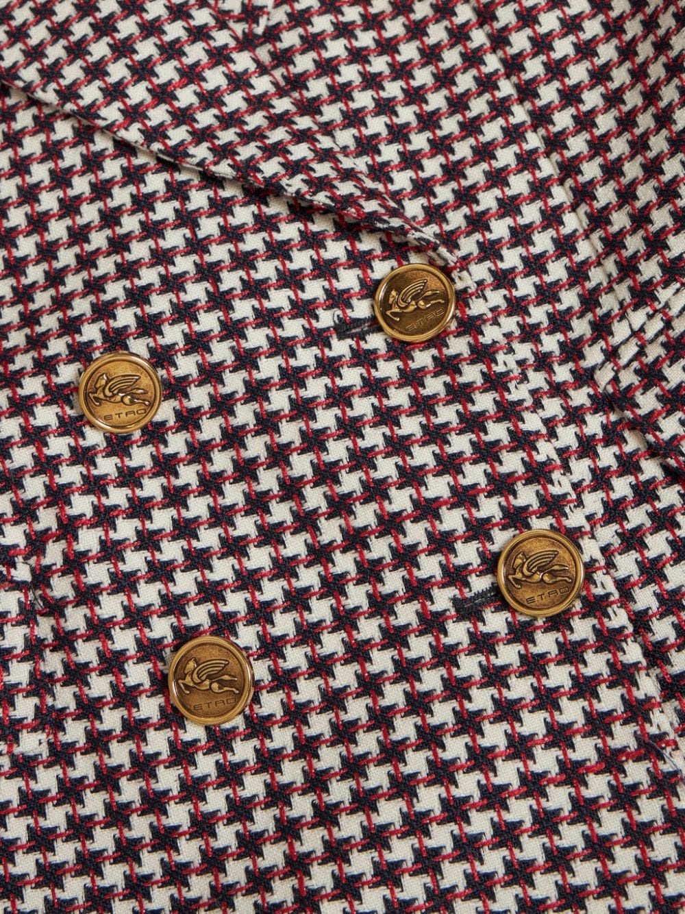 houndstooth-pattern double-breasted jacket - 6