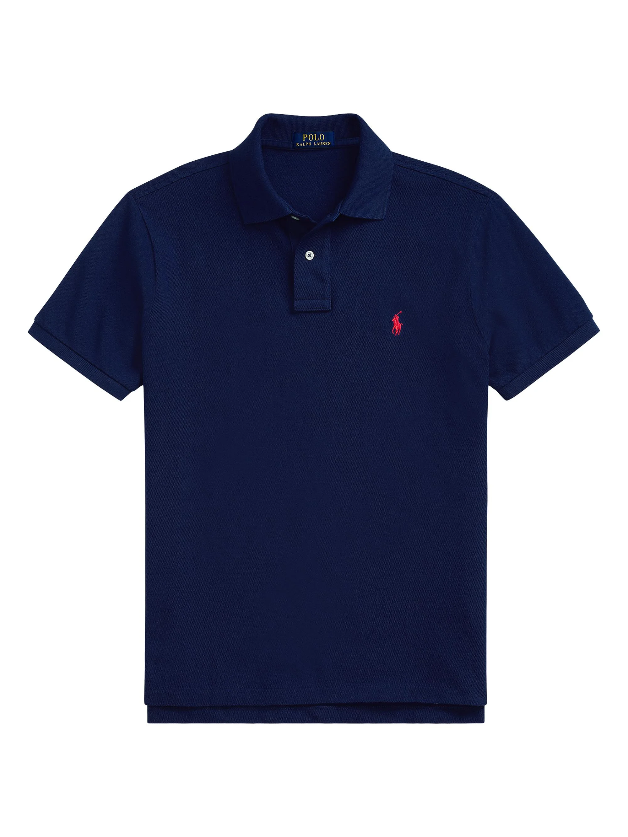 Men's Logo Cotton Slim-Fit Polo Shirt - Blue - 1