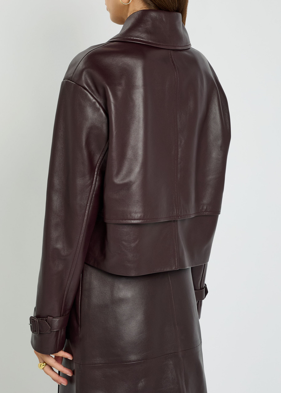 Joseph Blaise Cropped Leather Jacket - 3