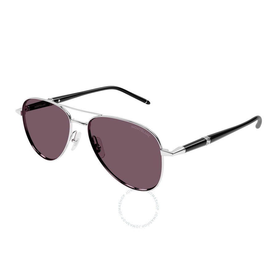 Montblanc Violet Pilot Men's Sunglasses MB0345S 002 57 - 1