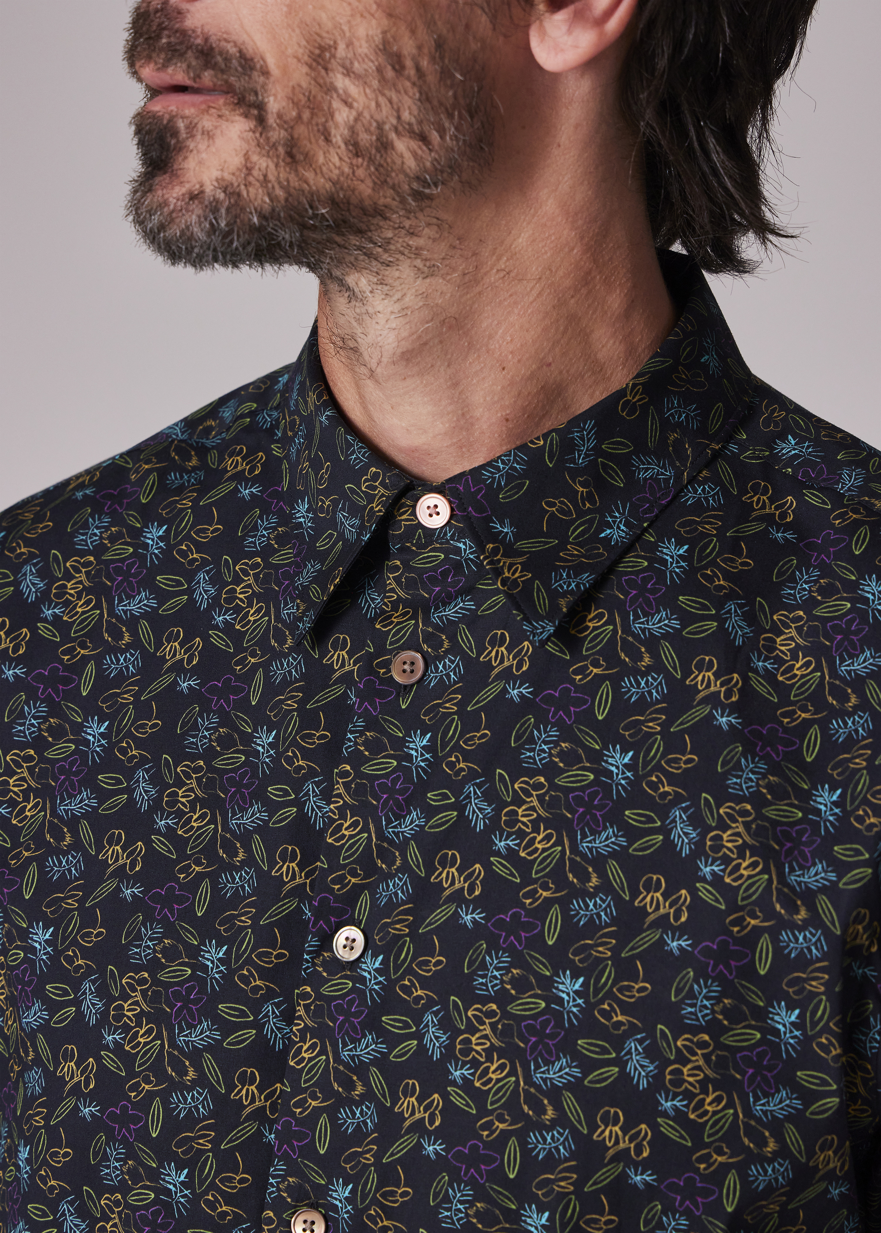 Black Organic Cotton 'Globe Flower' Shirt - 5