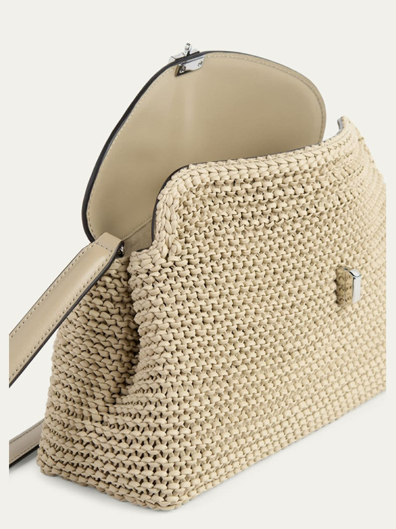 T-Lock Woven Leather Clutch Bag 4