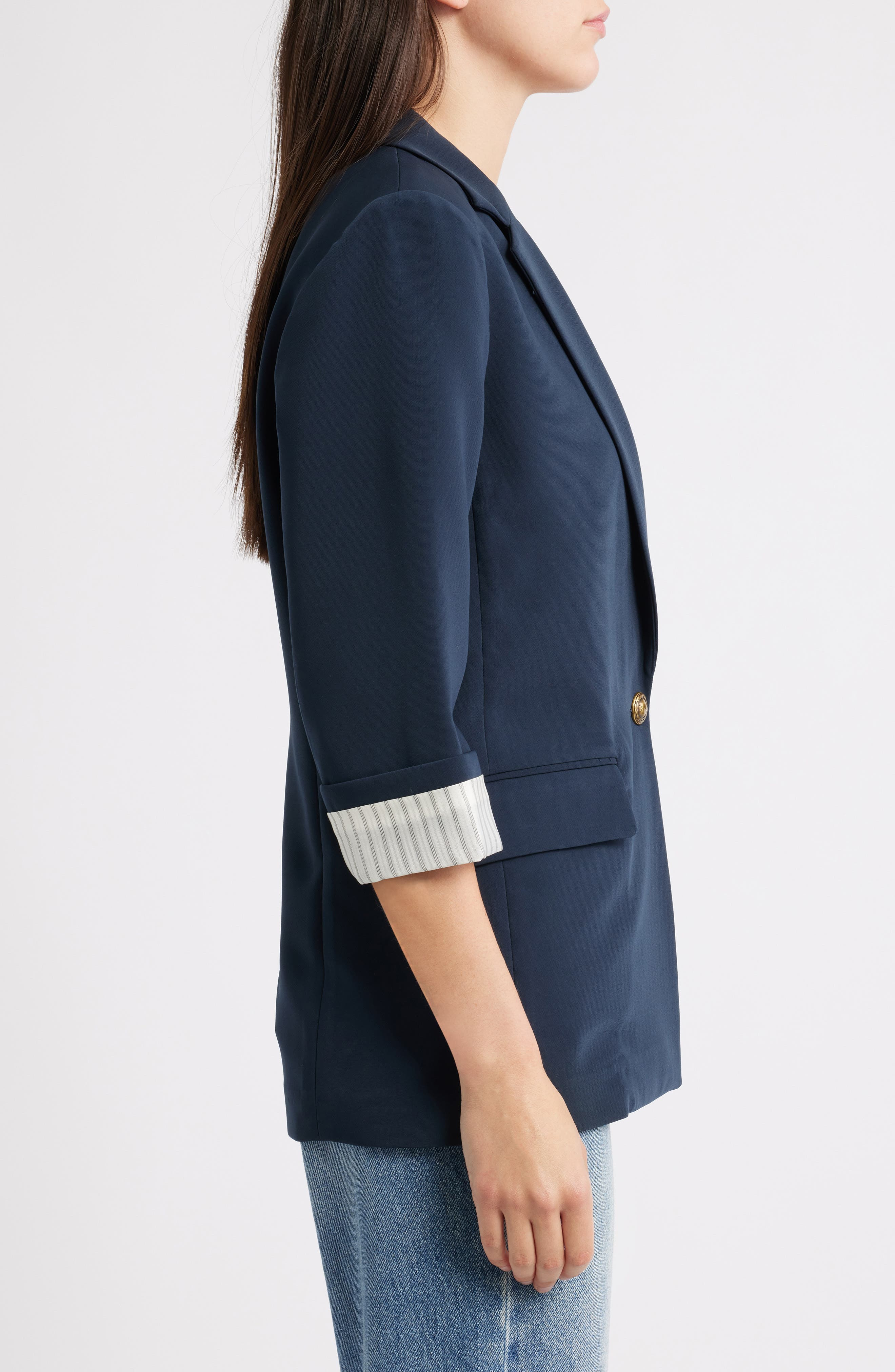rag & bone Jennie Elbow Sleeve Crepe Blazer in Sal at Nordstrom - 3