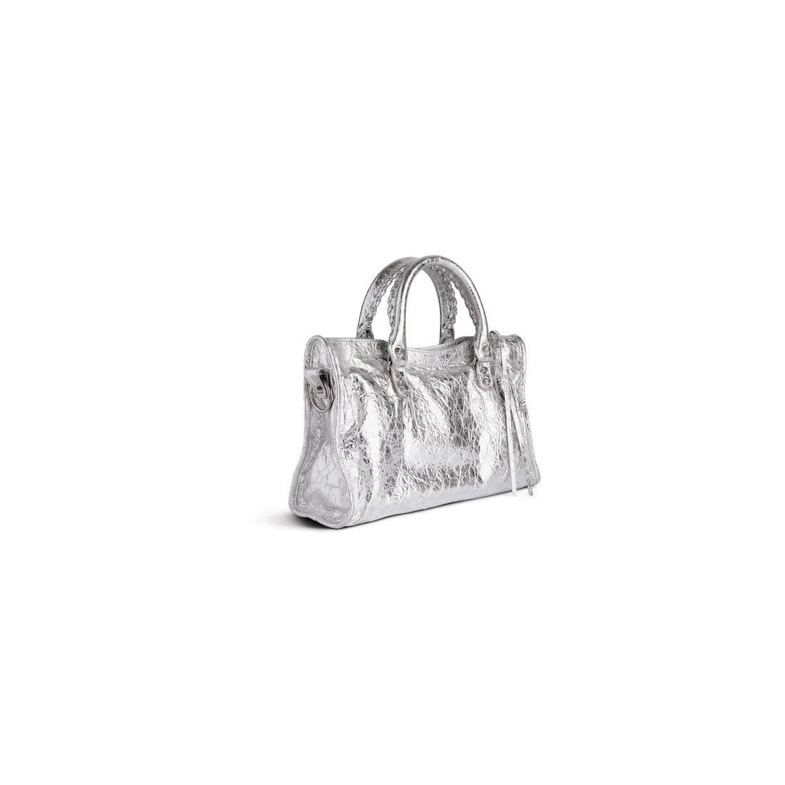 Women's Le City Small Bag Metallized in Silver - 3