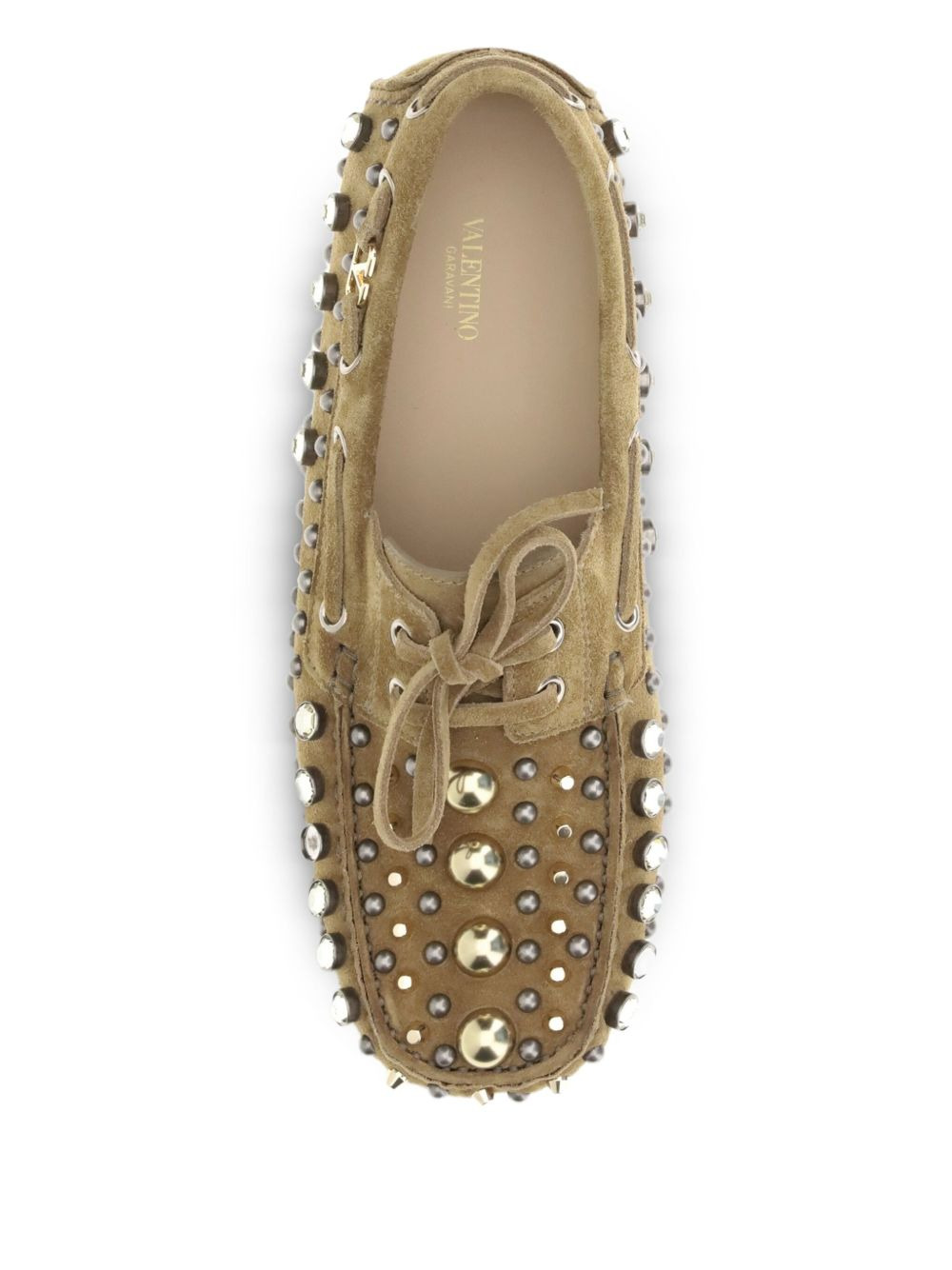 crystal-embellished loafers - 4