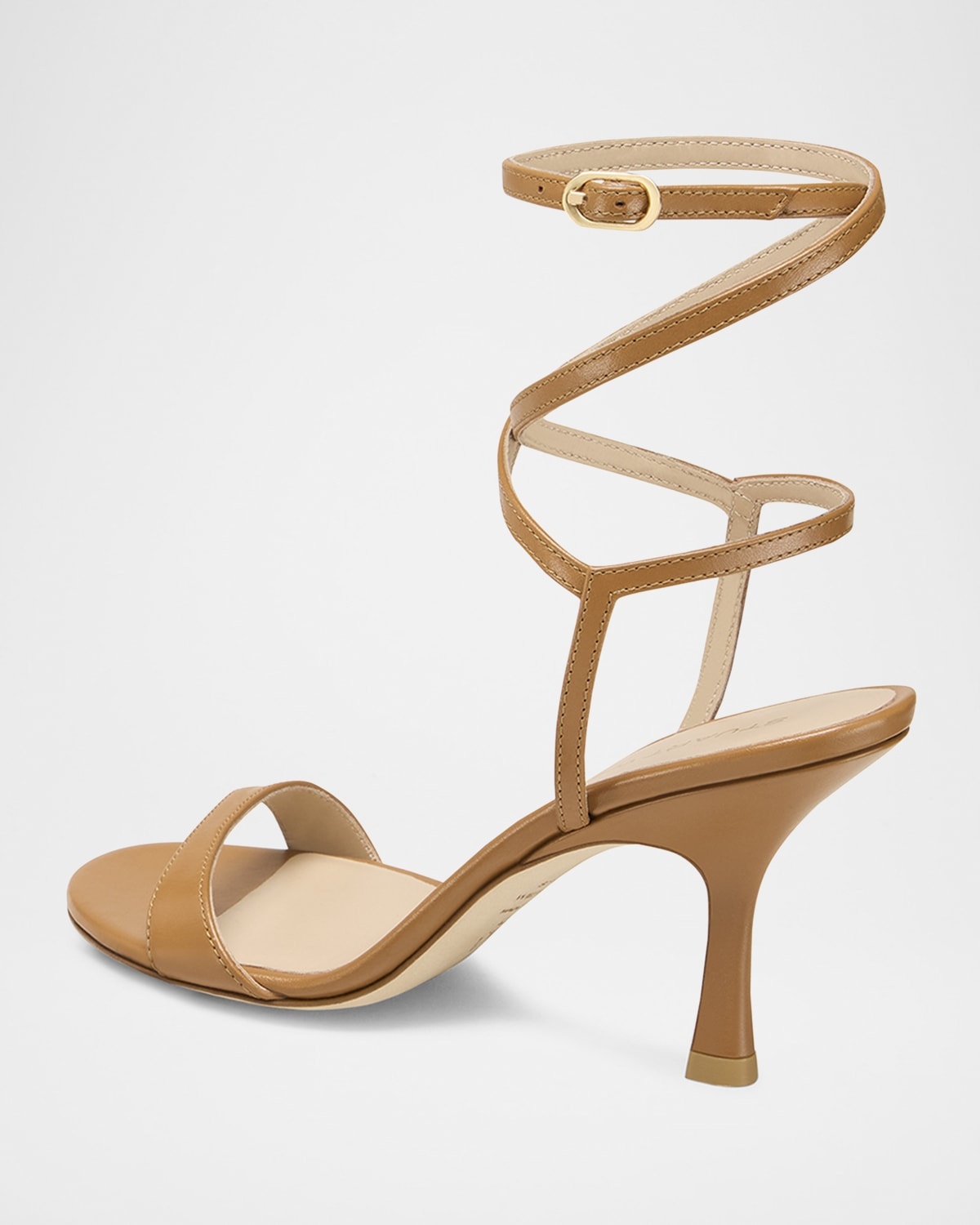 Nudist Leather Ankle-Wrap Sandals - 4