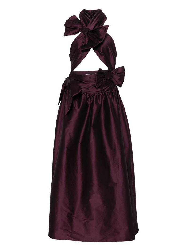 drape bow maxi dress 1