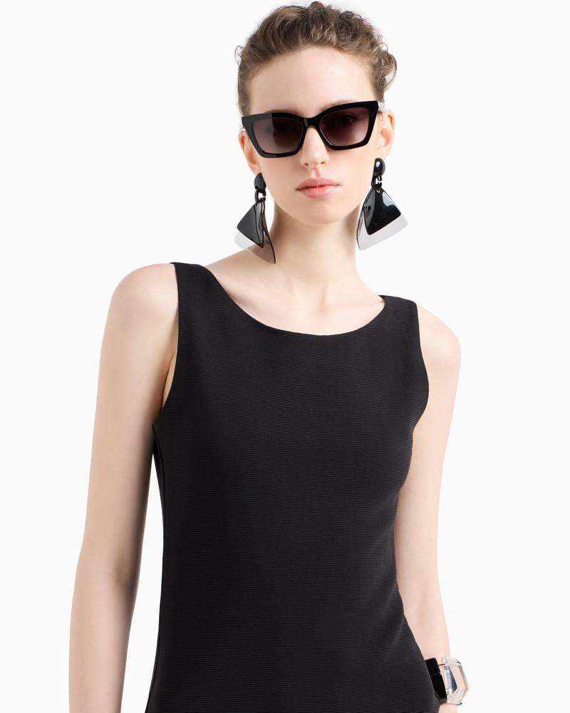 EMPORIO ARMANI OTTOMAN JERSEY SHEATH DRESS outlook