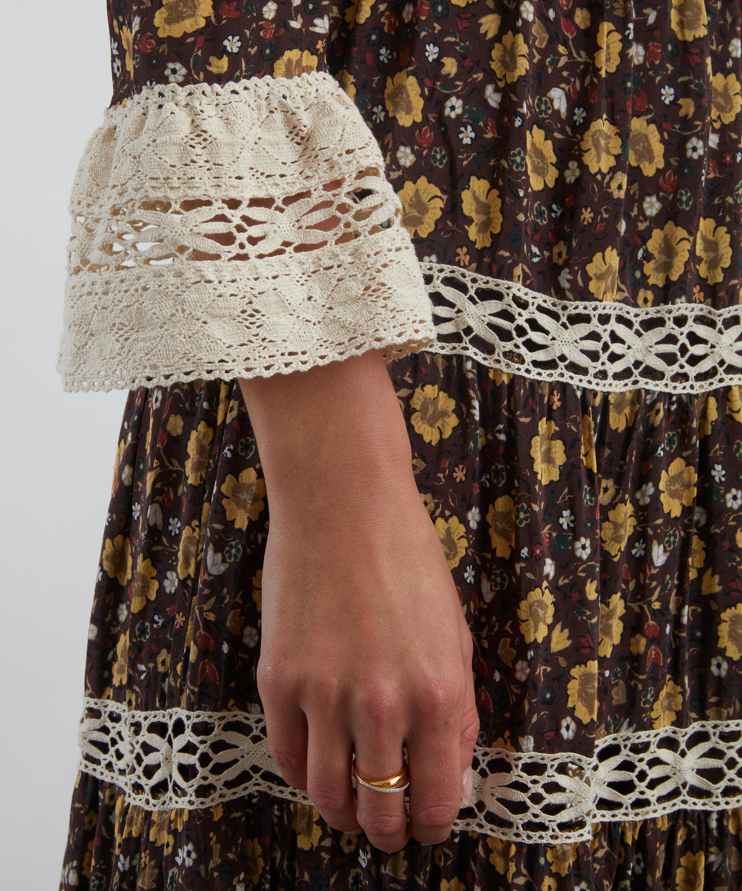 Regine Eva Floral Brown Maxi Dress - 5
