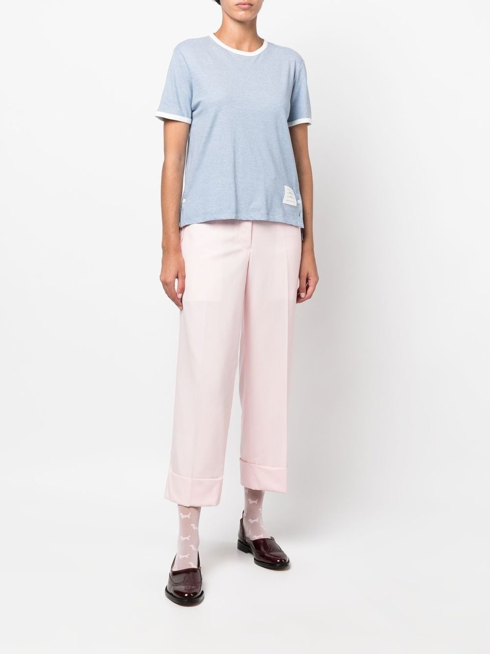 contrast-trim T-shirt - 2